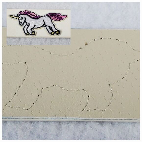 No Boundaries Kids Belt w/Patches Size S/M White Unicorn Rainbow Rose Kidcore - Picture 4 of 9